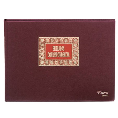 4212-LIBRO DE REGISTROS ENTRADA CORRESPONDENCIA FOLIO APAISADO 100 HOJAS DOHE 09910