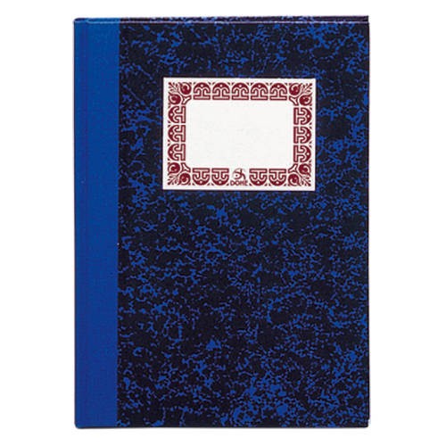 4216-CUADERNO CARTONE CONTABILIDAD RAYADO HORIZONTAL AZUL FOLIO NATURAL 100 HOJAS DOHE 09950