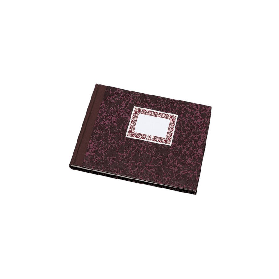 4222-LIBRO DE CARTONE CAJA BURDEOS 1/4 APAISADO 100 HOJAS NUMERADAS DOHE 09962