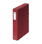 4234-CAJAS DE PROYECTOS CARTON FORRADO LOMO DE 5 CM ROJO CON ETIQUETA 245X350X50 DOHE 09729