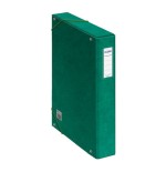 4235-CAJAS DE PROYECTOS CARTON FORRADO LOMO DE 5 CM VERDE CON ETIQUETA 245X350X50 DOHE 09730