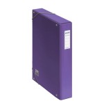 4241-CAJAS DE PROYECTOS CARTON FORRADO LOMO DE 5 CM MORADO CON ETIQUETA 245X350X50 DOHE 10363