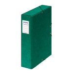 4244-CAJAS DE PROYECTOS CARTON FORRADO LOMO DE 7 CM VERDE CON ETIQUETA 245X350X70 DOHE 09738