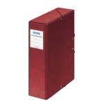 4248-CAJAS DE PROYECTOS CARTON FORRADO LOMO DE 9 CM ROJO CON ETIQUETA 245X350X90 DOHE 09745