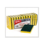 4351-PAQUETE DE 12 ESTROPAJOS FIBRA VERDE C/ESPONJA EXTRA QALITA AB106