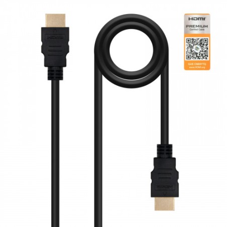 4385-Nanocable HDMI V2.0, 1.5m cable HDMI 1,5 m HDMI tipo A (Estandar) Negro