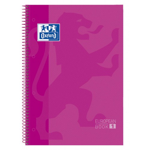 4436-CUADERNO EUROPEANBOOK 1 TAPA EXTRADURA A4+ 80 HOJAS 5X5 COLOR FUCSIA OXFORD 100430270