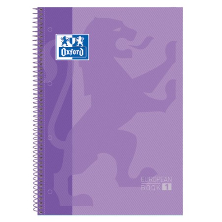 4442-Oxford Europeanbook 1 cuaderno y block A4 80 hojas Purpura