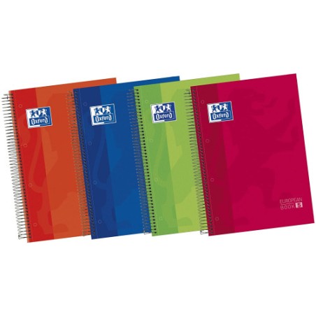 4452-CUADERNO EUROPEANBOOK 5 TAPA EXTRADURA A4+ 120 HOJAS 5X5 COLORES VIVOS 50% HOJAS GRATIS OXFORD 100430279