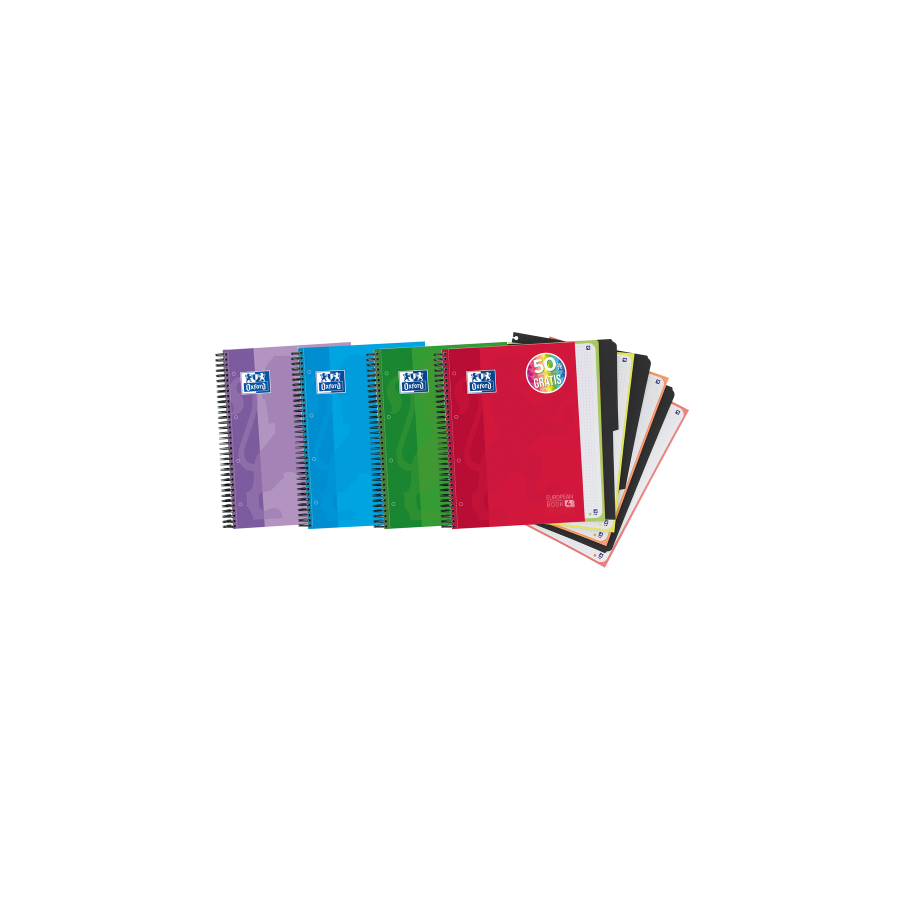 4458-Oxford 400027275 cuaderno y block A4+ 120 hojas Colores surtidos