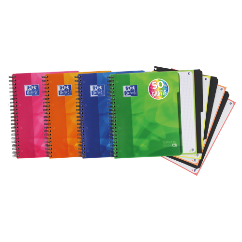 4460-Oxford 400027277 cuaderno y block A4+ 120 hojas Colores surtidos