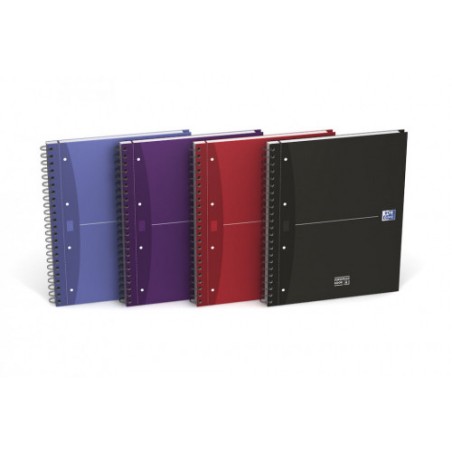 4477-CUADERNO EUROPEANBOOK 4 TAPA EXTRADURA A4+ 120 HOJAS 5X5 COLORES SURTIDOS ESSENTIALS OXFORD 100104738