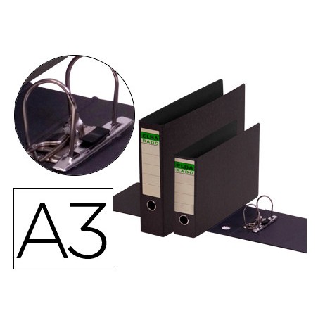 4484-ARCHIVADOR PALANCA CARTON COMPACTO A3 APAISADO ANCHO COLOR NEGRO ELBA 100202079