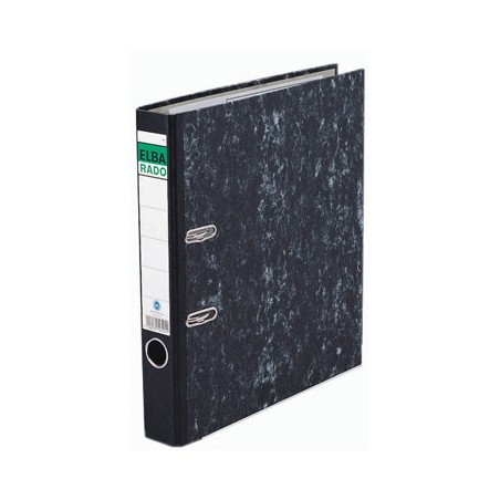 4485-ARCHIVADOR PALANCA RADO CLASICO JASPEADO A4 ANCHO COLOR NEGRO ELBA 100081018