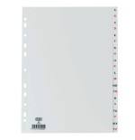 4518-INDICES ALFABETICOS PLASTICO FOLIO A-Z 20 POSICIONES COLOR GRIS ELBA 100210404