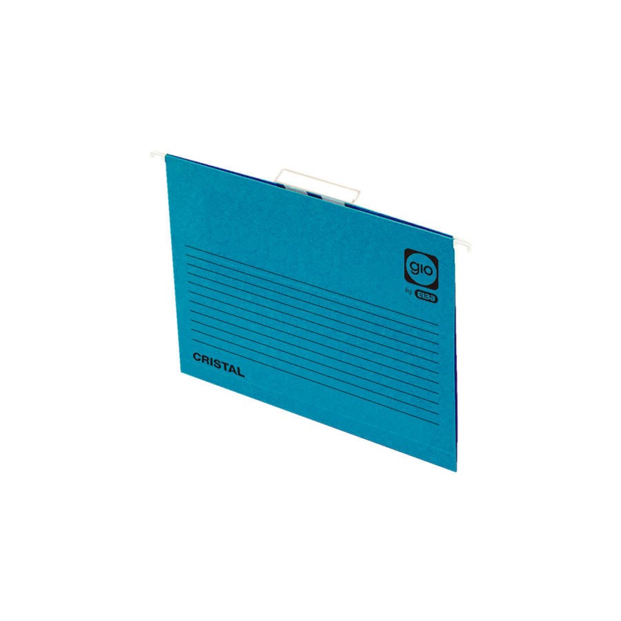 4561-CARPETA COLGANTE CAJON VISOR CORTO CRISTAL FOLIO LOMO V COLOR AZUL GIO 400021954