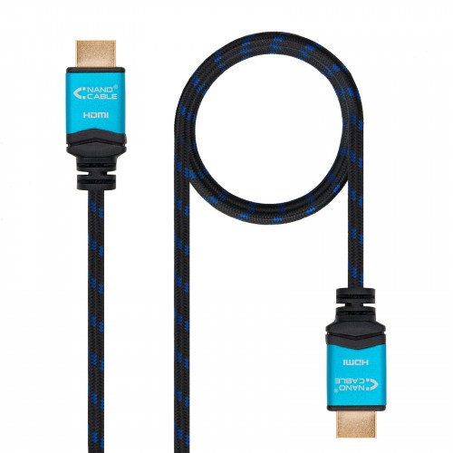 4583-Nanocable Cable HDMI V2.0 4K@60GHz 18 Gbps A/M-A/M, negro, 5.0 m.