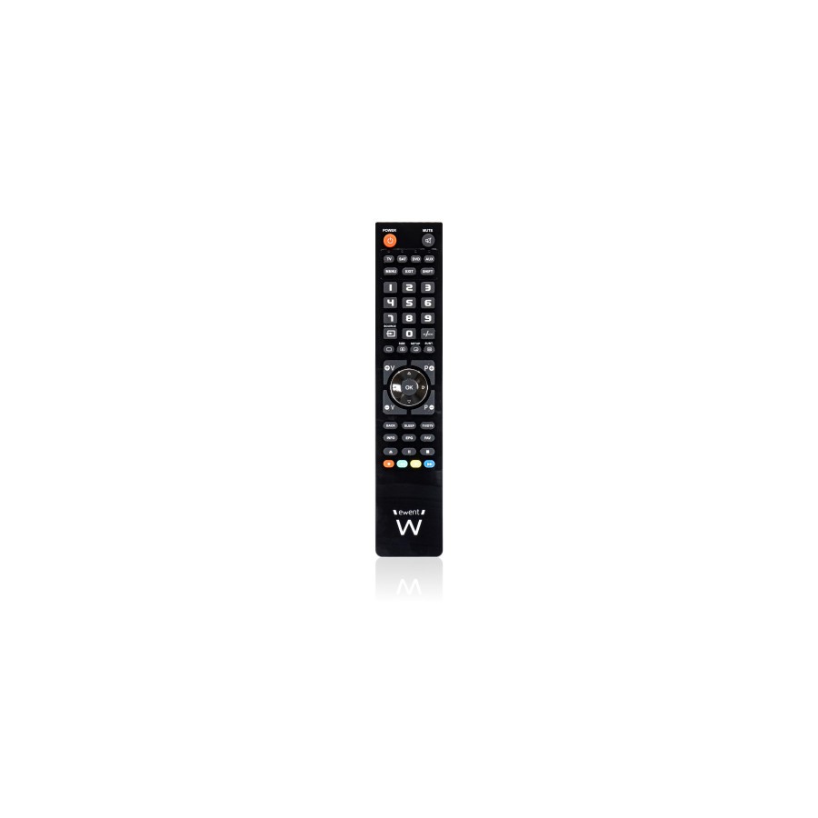 4663-Ewent EW1570 mando a distancia DTT, DVD/Blu-ray, Proyector, SAT, STB, Altavoz para barra de sonido, TV, Universal,
