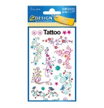 4838-SOBRE CON 1 HOJA 76X120MM Y 9 PEGATINAS TATOO MODA AVERY 56749