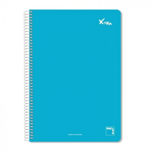 4845-CUADERNO SERIE XTRA 60GR.TAPA CONTRACOLADA FOLIO (215X310MM.) 80 HOJAS CUADRICULA 4X4 COLOR AZUL PACSA 16070