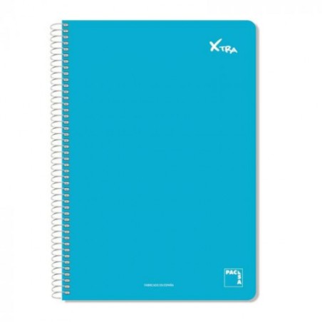 4845-CUADERNO SERIE XTRA 60GR.TAPA CONTRACOLADA FOLIO (215X310MM.) 80 HOJAS CUADRICULA 4X4 COLOR AZUL PACSA 16070