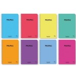4850-CUADERNO SERIE POLIPAC TAPA POLIPROPILENO 4o (155X215MM.) 80 HOJAS CUADRICULA 4X4 8 COLORES SURTIDOS PACSA 16962