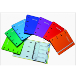 4851-CARPETA SERIE EXCLUSIVE CARPEBLOCK A4 4 ANILLAS MIXTA 35MM + RECAMBIO 120H. 5X5 GRECA 8 COLORES SURTIDOS PACSA 2500