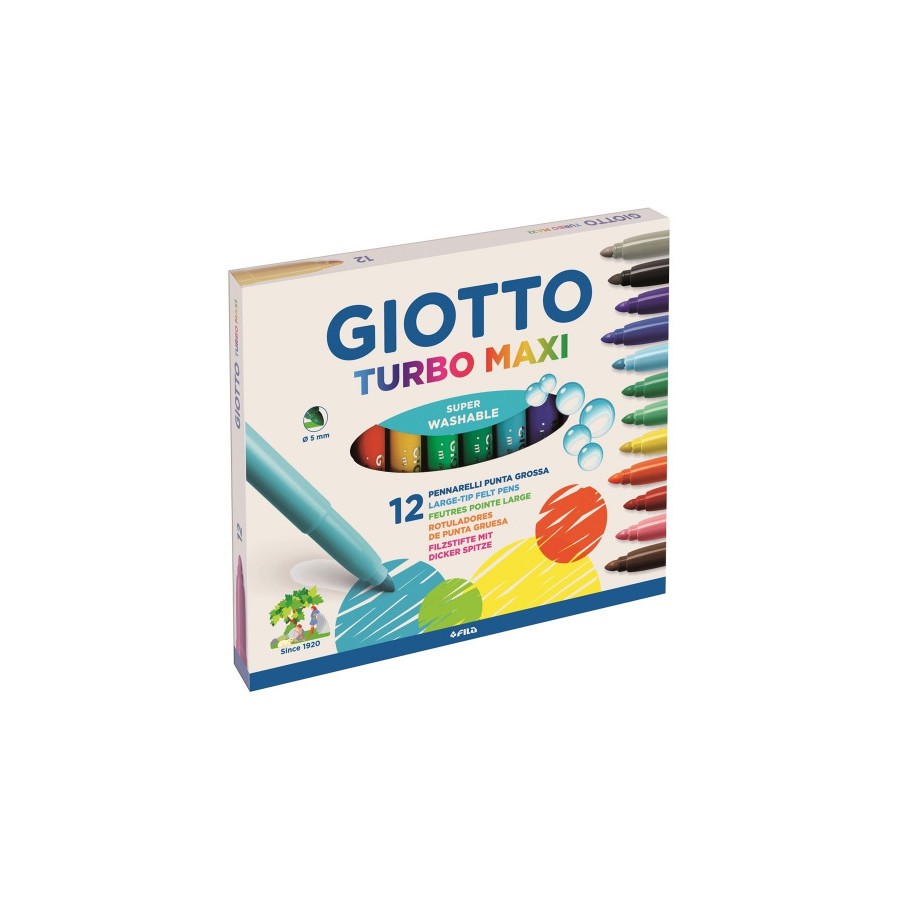 4867-ESTUCHE 12 ROTULADORES TURBO MAXI GIOTTO F454000