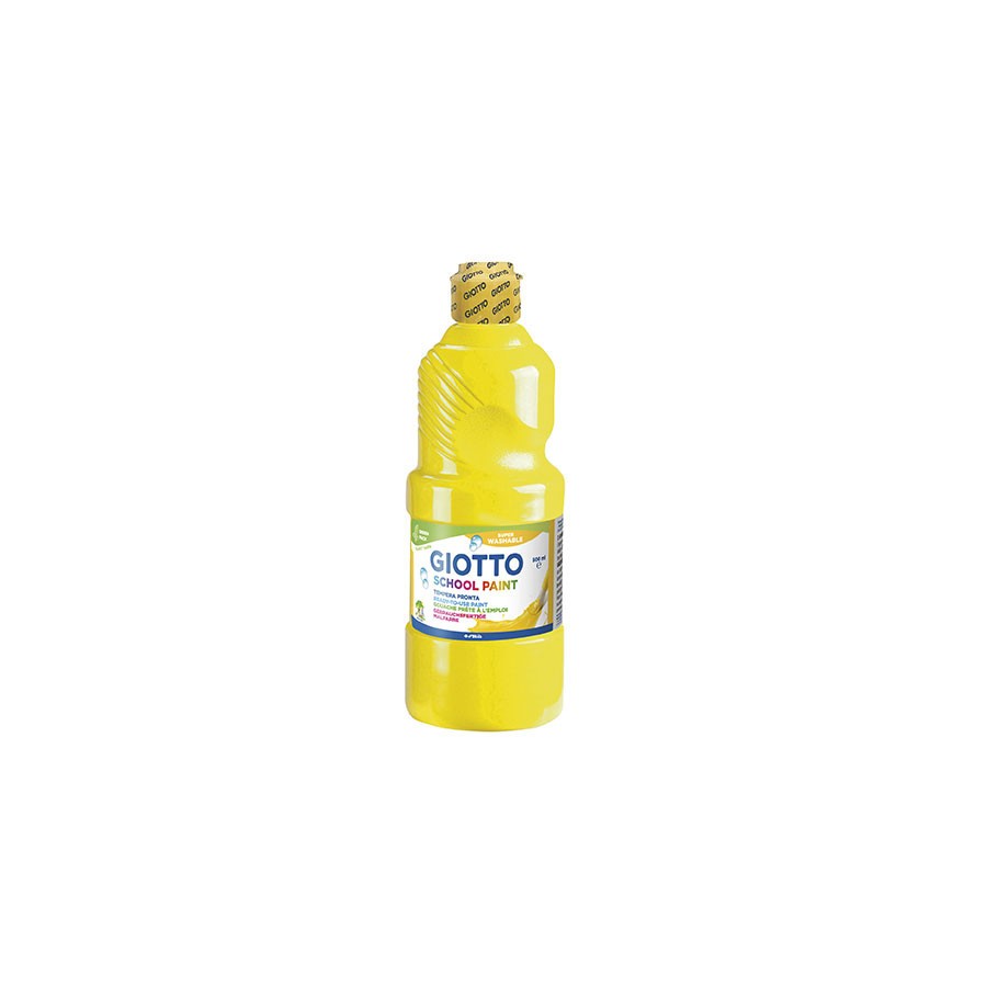 4872-BOTELLA TEMPERA LAVABLE AMARILLA 500ML GIOTTO F535302