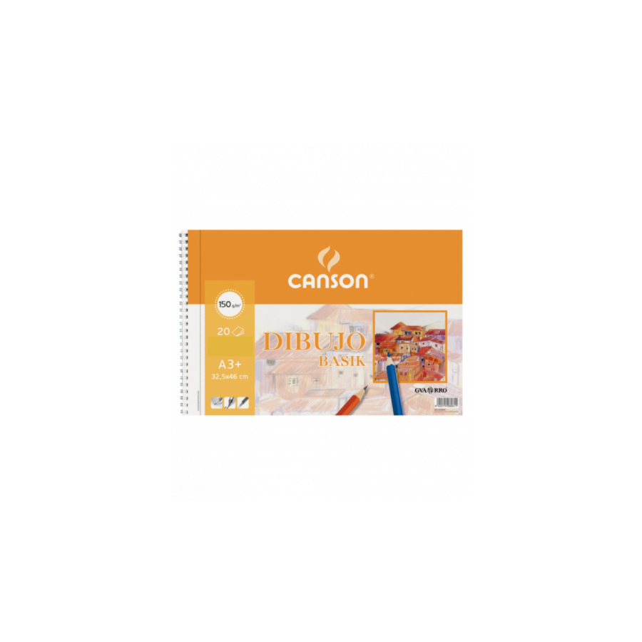 4876-BLOC 20 HOJAS BASIK 150G A3+ GUARRO CANSON C200400694