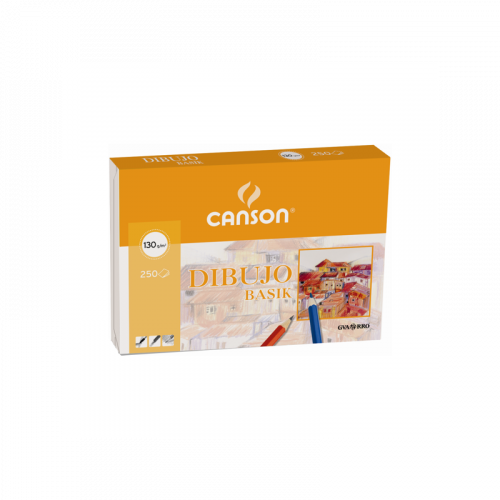 4882-PAQUETE 250 HOJAS BASIK 130G A3 GUARRO CANSON C200402766