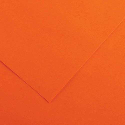 4909-PAQUETE 25 HOJAS CARTULINA IRIS 50X65 185G NARANJA GUARRO CANSON C200040224