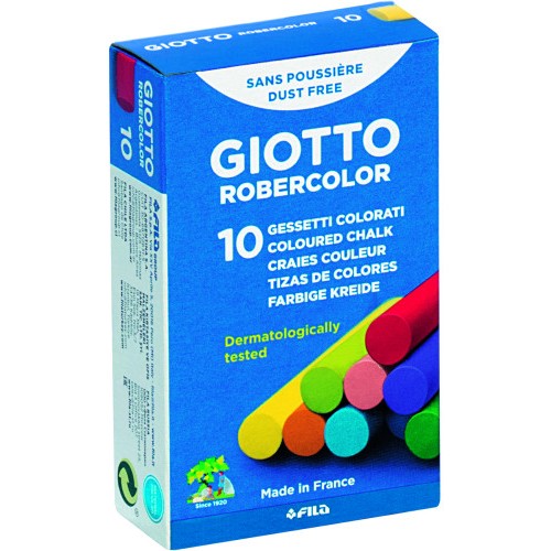 4913-CAJA 10 TIZAS COLORES SURTIDOS GIOTTO F538900
