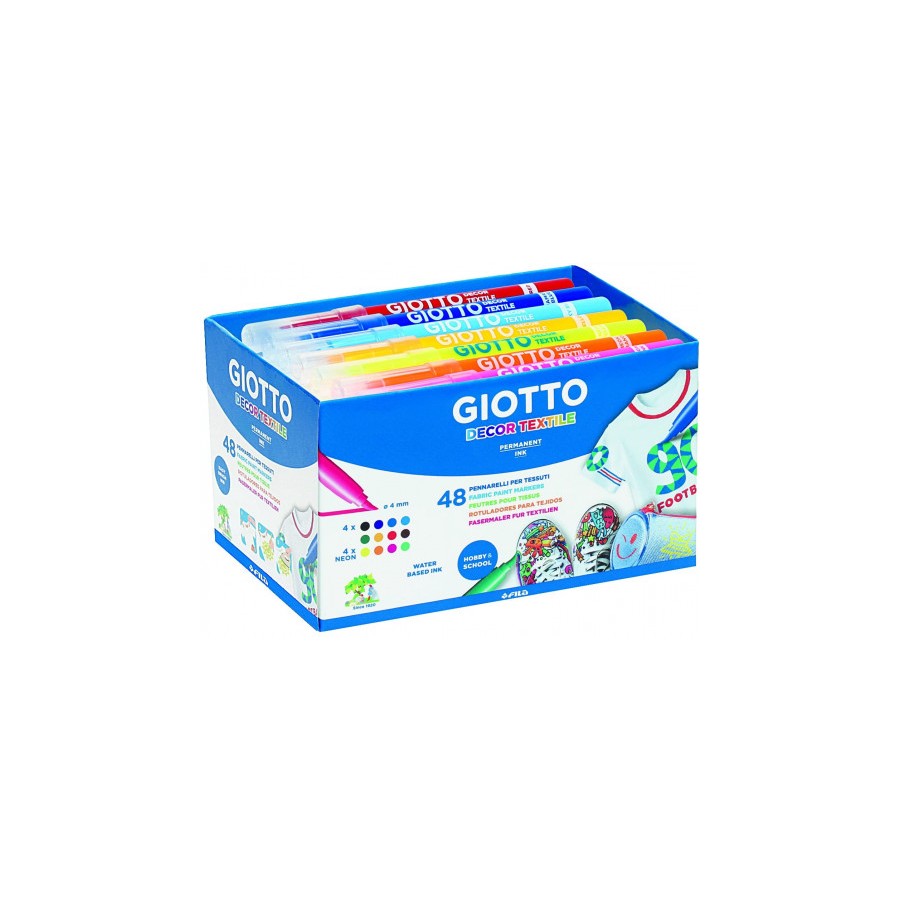 4918-PACK 48 MARCADORES DECOR TEXTIL COLES GIOTTO F494700