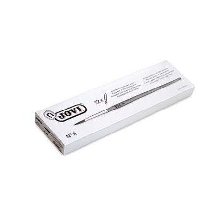 4965-ESTUCHE 12 PINCELES ARTISTICOS PELO PONEY No 8 JOVI 8208