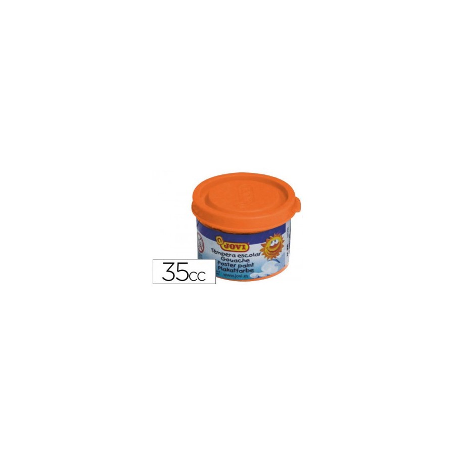 4972-ESTUCHE TEMPERA ESCOLAR 5 BOTES 35 ML - NARANJA JOVI 50306