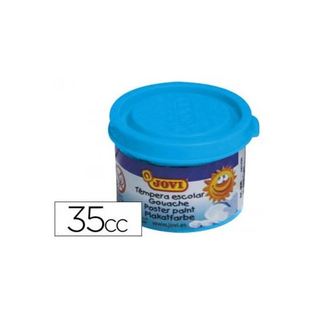4979-ESTUCHE TEMPERA ESCOLAR 5 BOTES 35 ML - AZUL CYAN JOVI 50321
