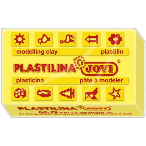 4996-CAJA 30 PASTILLAS PLASTILINA 50 G - AMARILLO  JOVI 7002