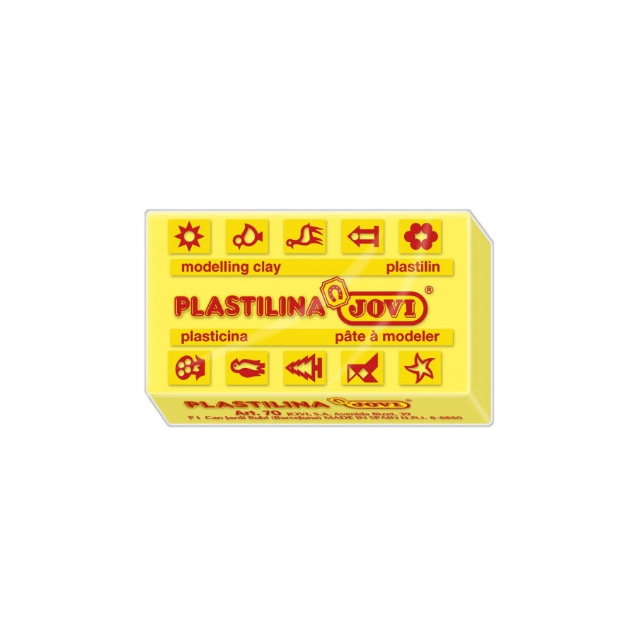 4996-CAJA 30 PASTILLAS PLASTILINA 50 G - AMARILLO  JOVI 7002