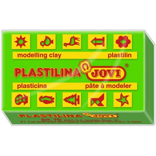 5002-CAJA 30 PASTILLAS PLASTILINA 50 G - VERDE CLARO JOVI 7010