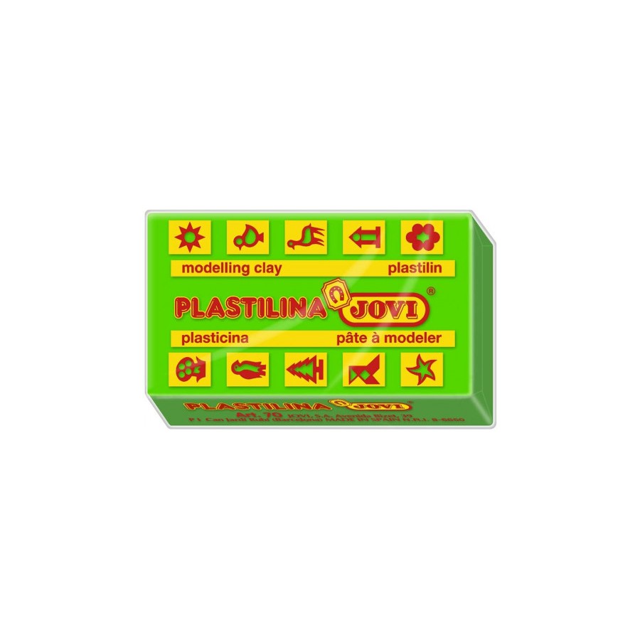 5002-CAJA 30 PASTILLAS PLASTILINA 50 G - VERDE CLARO JOVI 7010