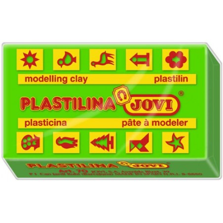 5002-CAJA 30 PASTILLAS PLASTILINA 50 G - VERDE CLARO JOVI 7010
