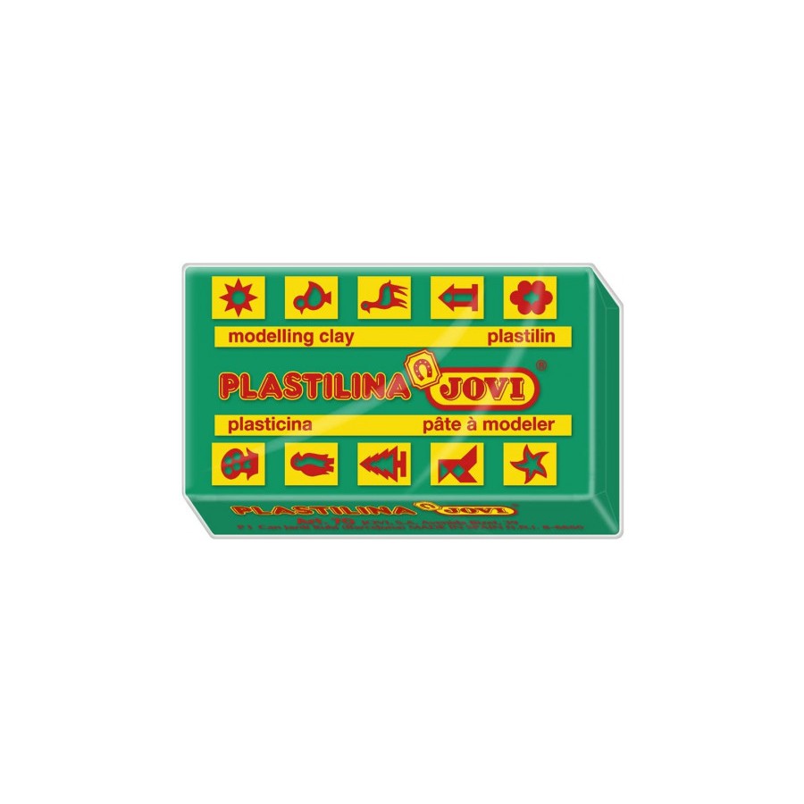 5003-CAJA 30 PASTILLAS PLASTILINA 50 G - VERDE OSCURO JOVI 7011