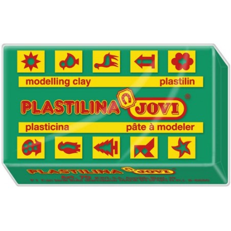 5003-CAJA 30 PASTILLAS PLASTILINA 50 G - VERDE OSCURO JOVI 7011