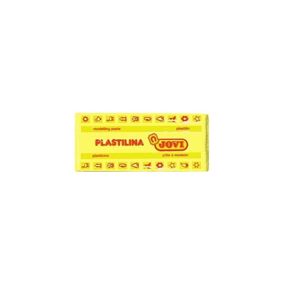 5009-CAJA 15 PASTILLAS PLASTILINA 150 G - AMARILLO JOVI 7102