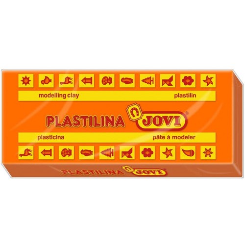 5011-CAJA 15 PASTILLAS PLASTILINA 150 G - NARANJA JOVI 7104