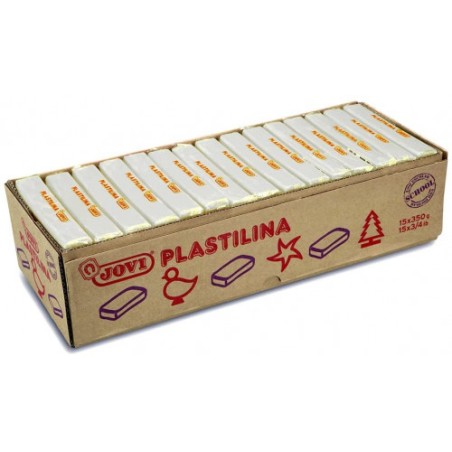 5021-CAJA 15 PASTILLAS PLASTILINA 350 G - BLANCO JOVI 7201