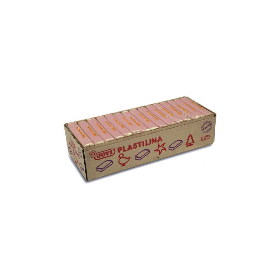 5027-CAJA 15 PASTILLAS PLASTILINA 350 G - ROSA JOVI 7207