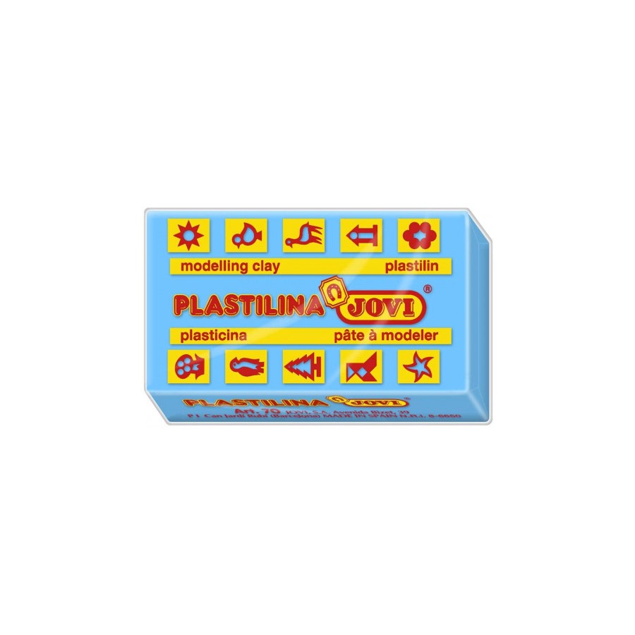 5046-CAJA 15 PASTILLAS PLASTILINA 150 G - AZUL CLARO JOVI 7112