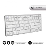 SUBBLIM Teclado Wireless Bluetooth Aluminio Advance Compact Silver